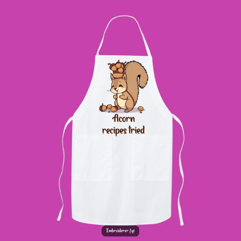 Funny Squirrel Acorn Tower Apron: Get Nutty in the Kitchen With Humor
