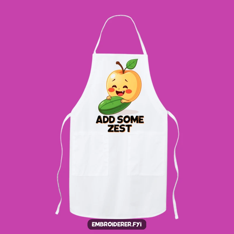 Funny Apple & Cucumber Apron: Cheerful Kitchen Wear for Spreading Smiles