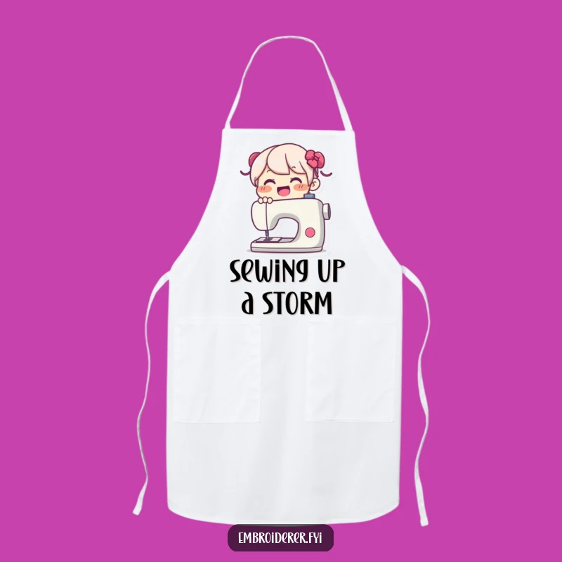 Funny Apron: Joyful Sewer at Work, Great Funny Gift for Stitchers