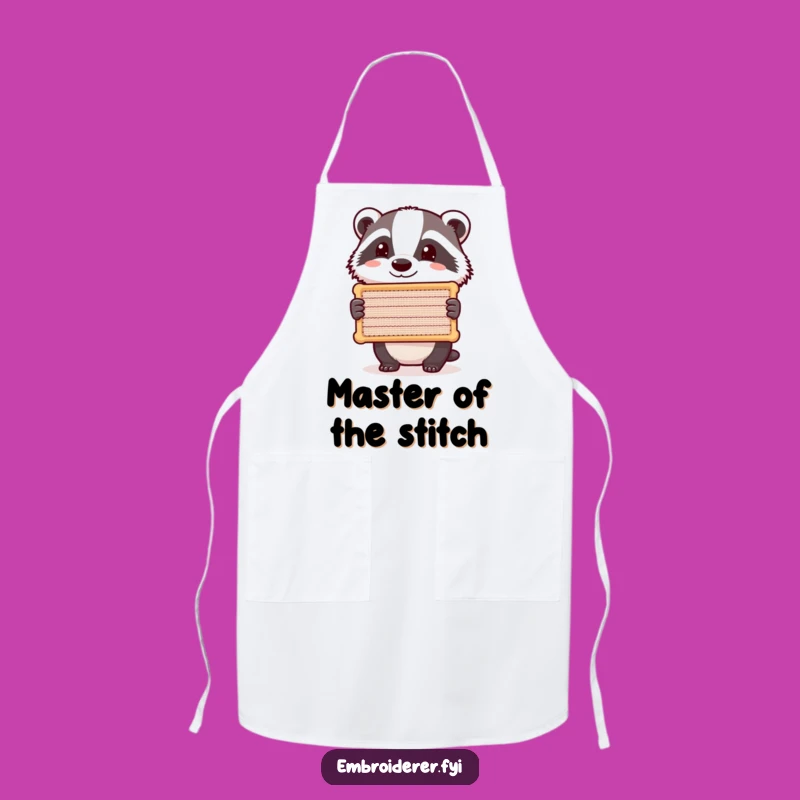Funny Badger Stitch Apron: Hilarious Kitchen Wear for Proud Creators