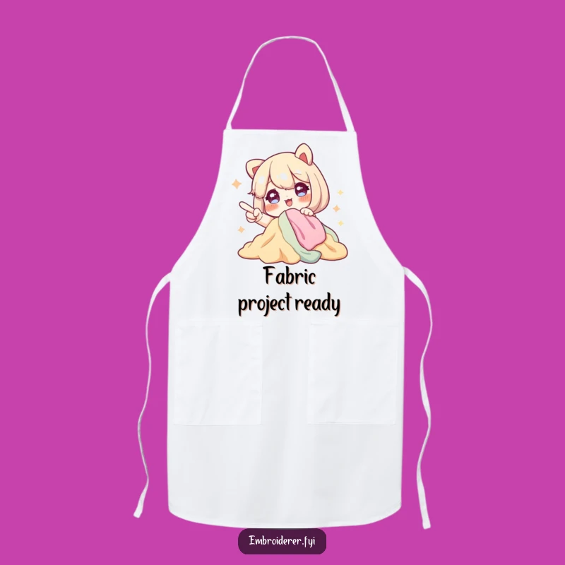 Funny Fabric Lover Apron: Excited Crafter Wear for Sewing Fun