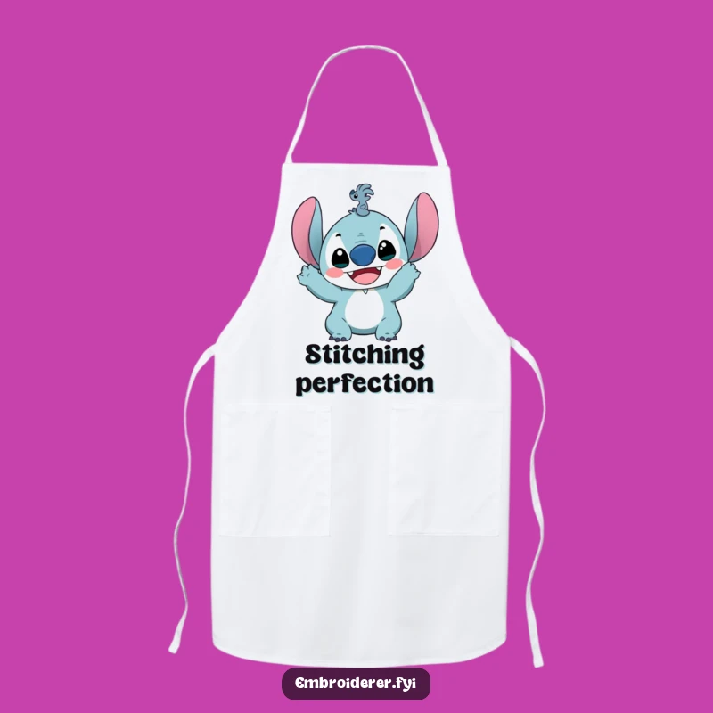 Funny Tiny Stitch Apron: Delighted Crafter Wear for Sewing Fun