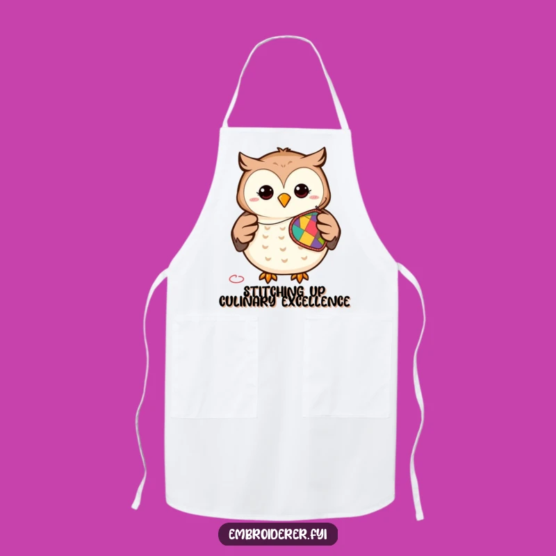 Funny Owl Stitching Apron: Protect Your Clothes with Crafty Humor - Great Gift!