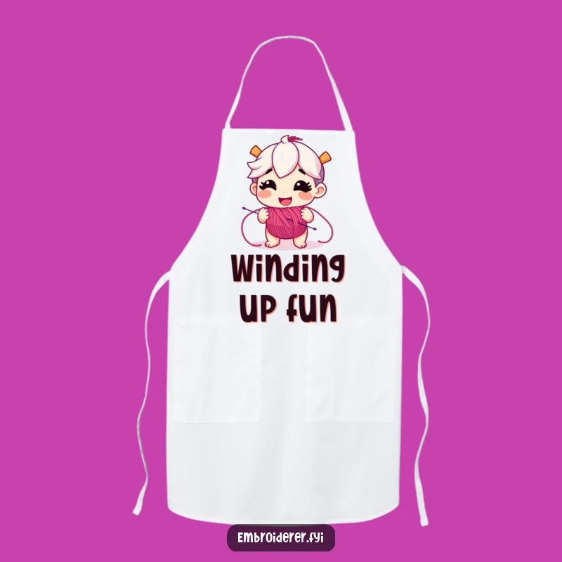 Funny Playful Floss Apron: Keep Clean with Hilarious Crafting Style!
