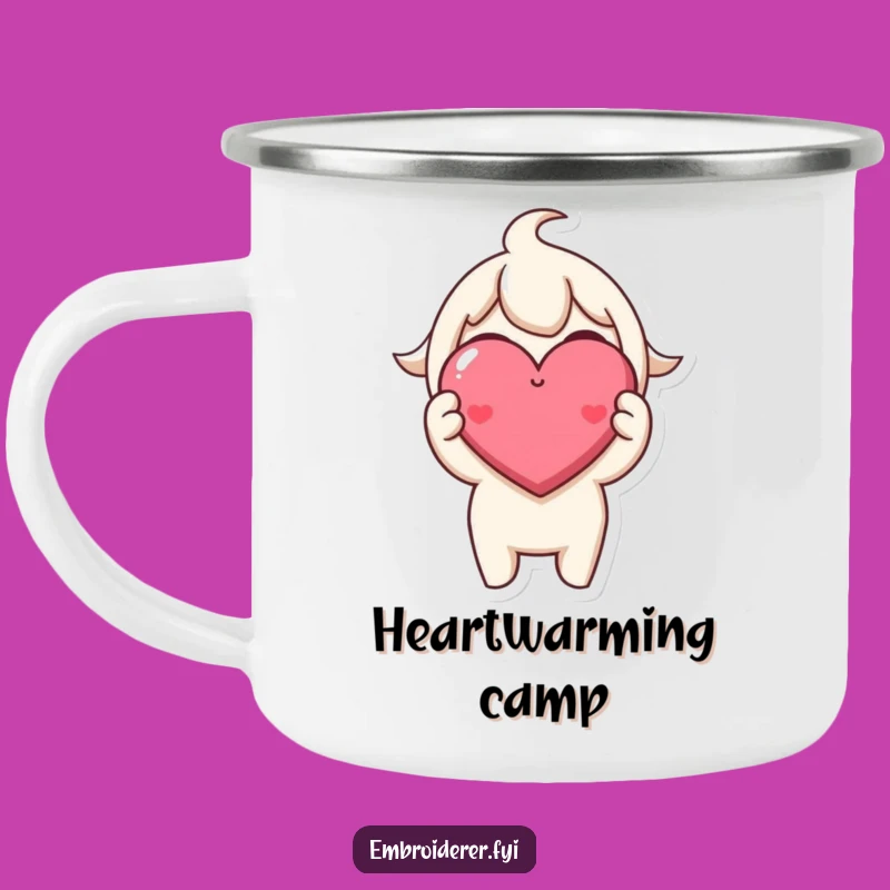 Funny Heart Stitch Camping Mug - Adventure & Affection On the Go!