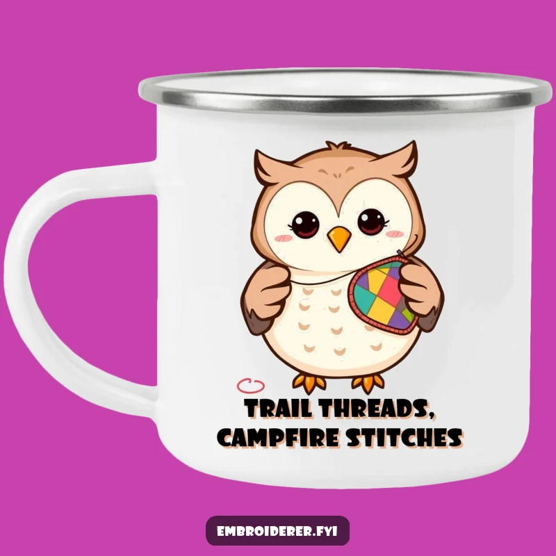 Funny Owl Camping Mug: Enjoy Your Brew with Crafty Humor - Great Gift!