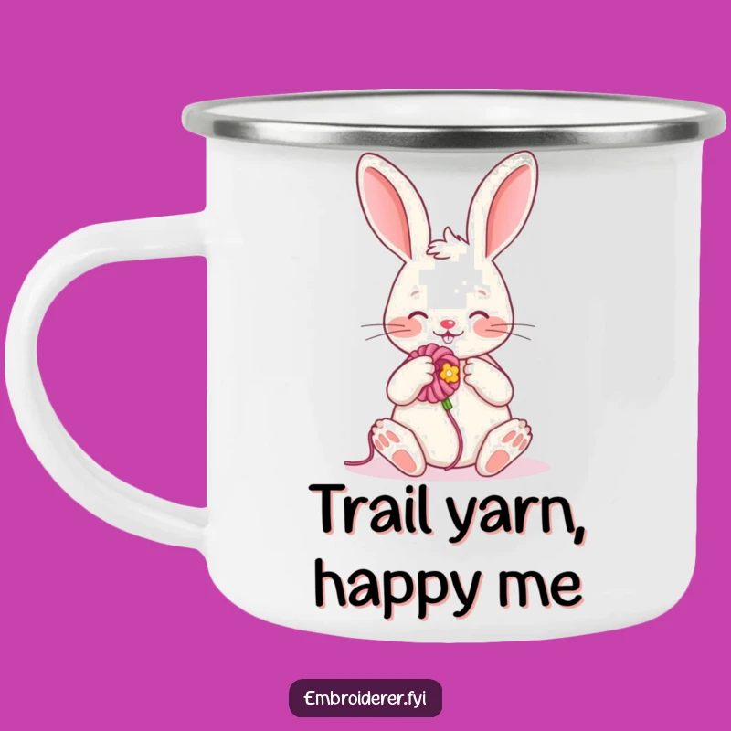 Funny Rabbit Camping Mug: Enjoy Your Brew with Crafty Cheer - Great Gift!