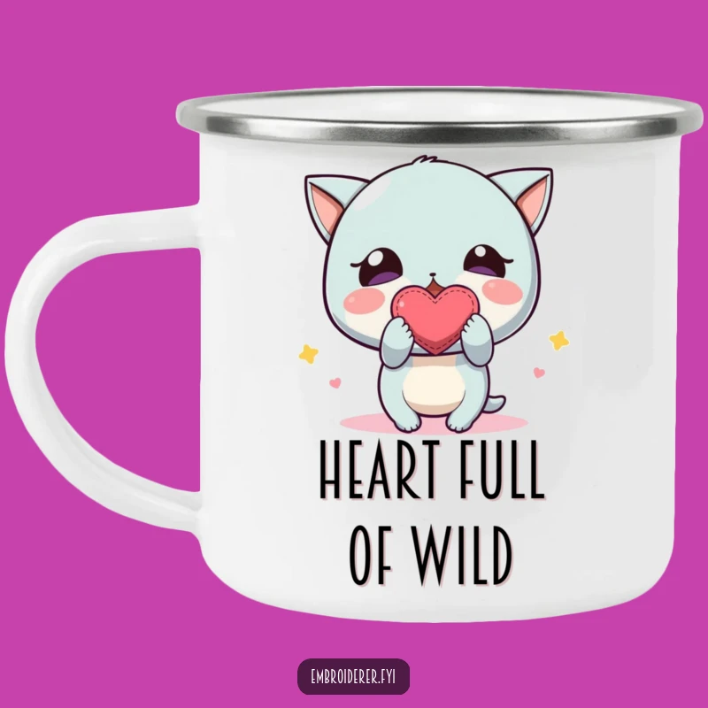 Funny Wonky Heart Camping Mug: Enjoy Your Drink with Imperfect Love, Perfect Funny Gift