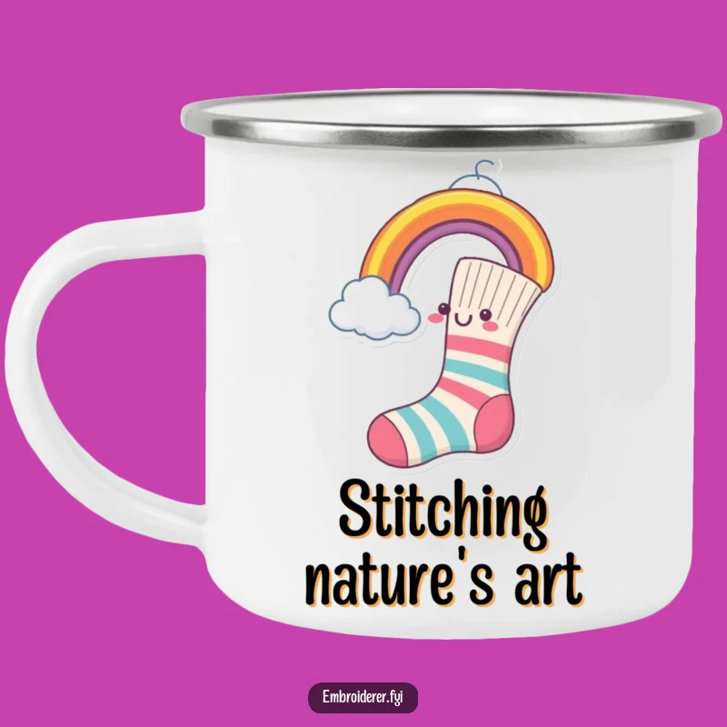 Funny Sock Camp Mug - Creative Rainbow Drinkware