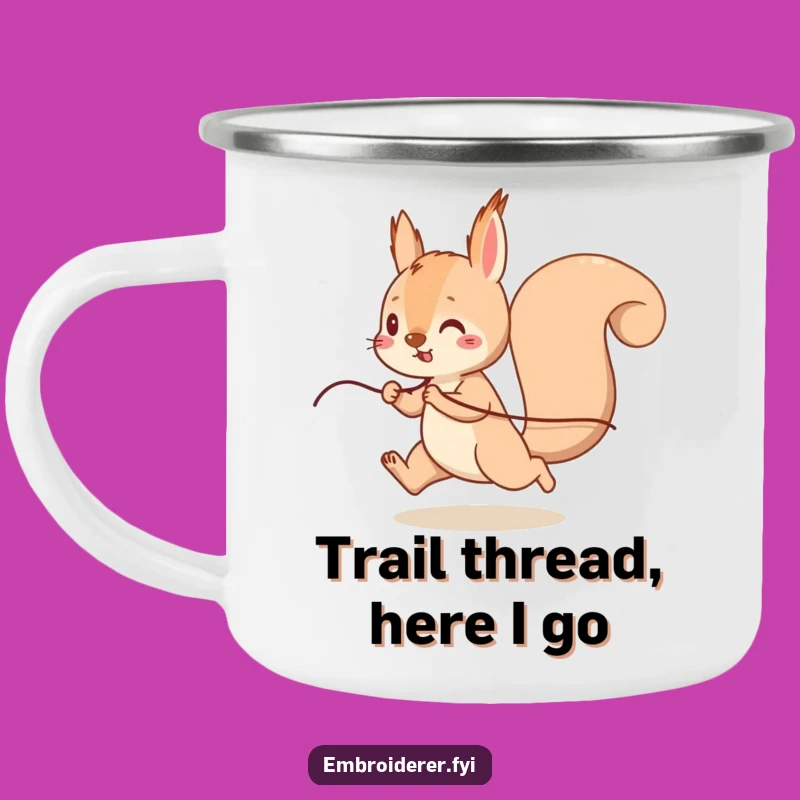 Funny Squirrel Thread Camping Mug: Hilarious & Durable for Playful Adventures