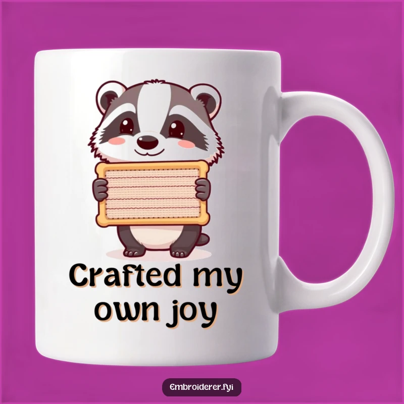 Funny Badger Stitch Mug: A Hilarious Gift for Proud Crafters & Gardeners