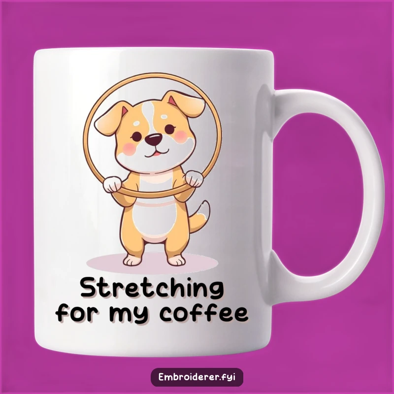 Funny Dog Hoop Mug: A Hilarious Gift for Focused Pet Owners & Crafters