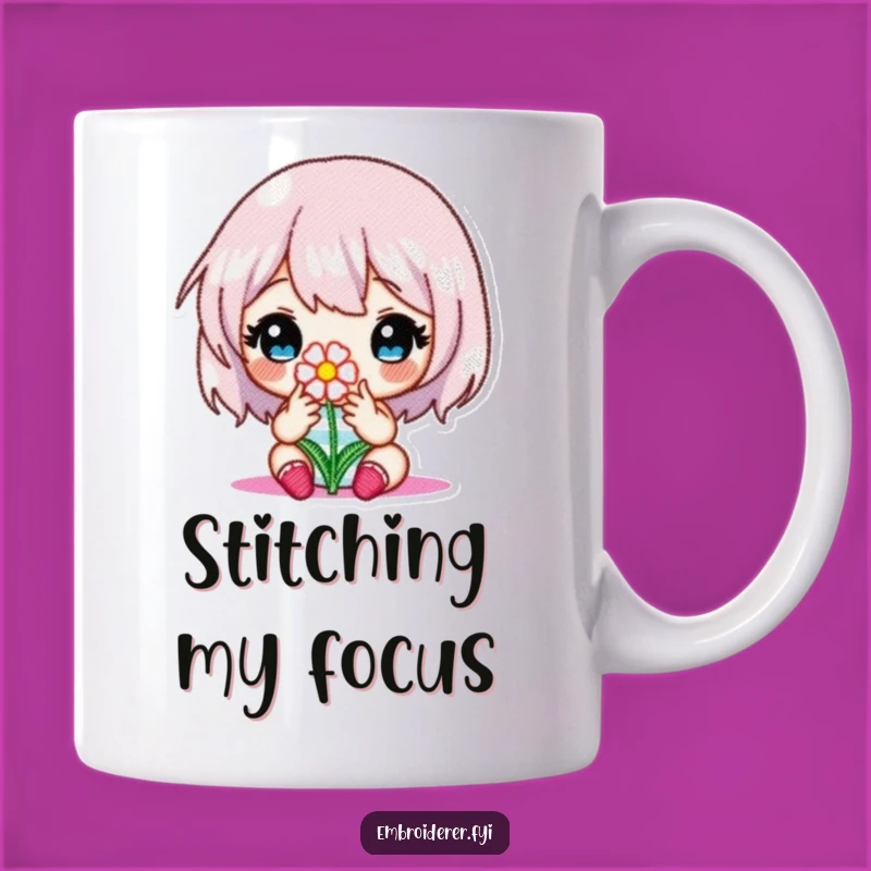 Funny Focused Embroiderer Mug: Precision Crafting Humor for Gifts!