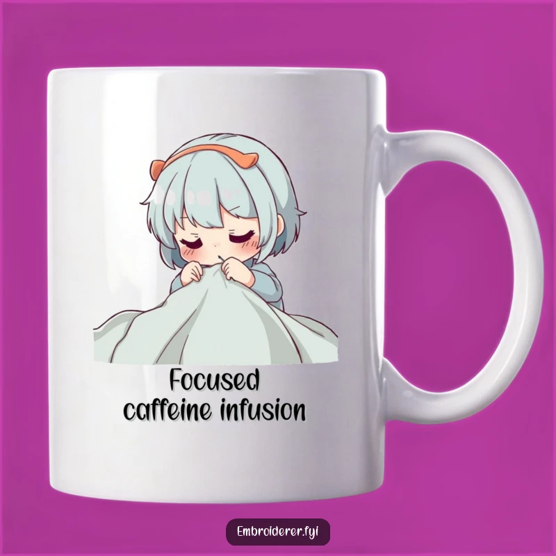 Funny Focused Stitcher Mug: Intense Craft Humor, Perfect Funny Gift for Sewists