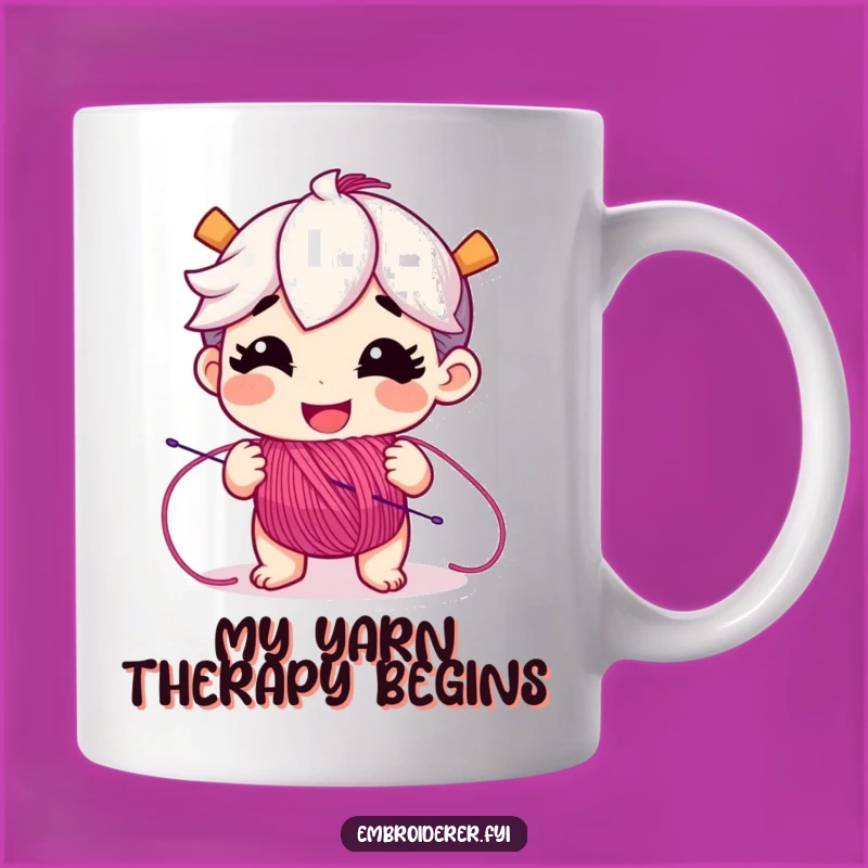 Funny Grinning Floss Character Mug: A Hilarious Gift for Crafty Souls!