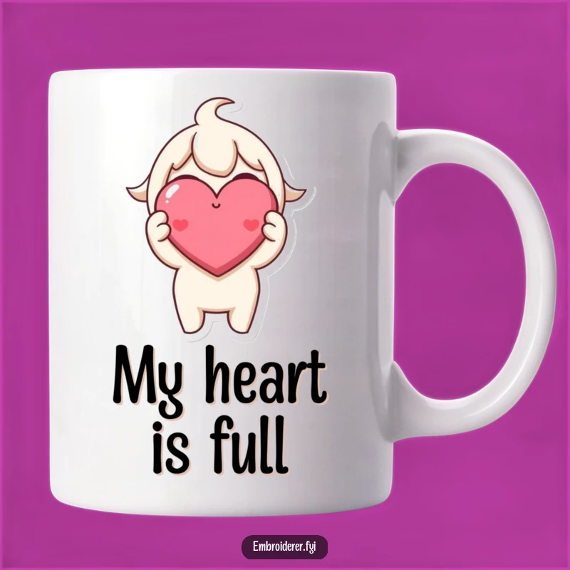 Funny Heart Stitch Mug - Perfect Gift for Crafters & Sweethearts!
