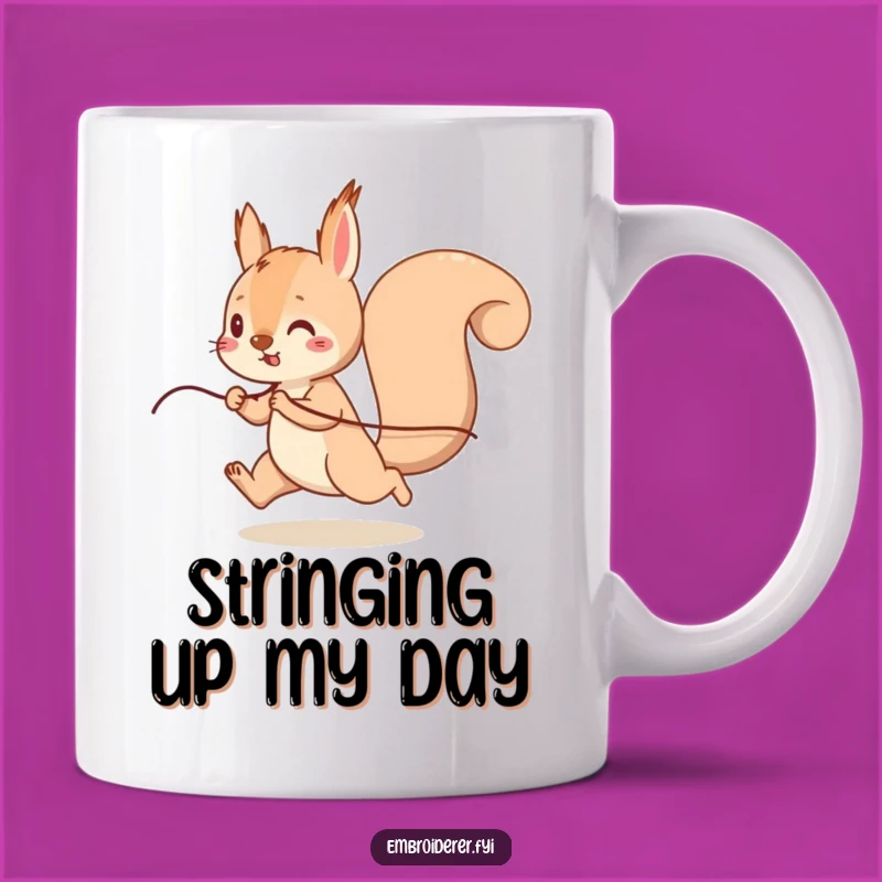 Funny Squirrel Thread Mug: A Hilarious Gift for Playful Mischief Makers