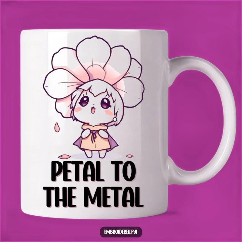 Funny Surprised Petal Mug - Whimsical Nature Surprise Gift