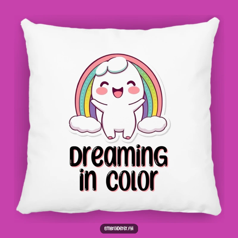 Funny Rainbow Stitch Pillow - Cozy Comfort with a Cheerful Arc Gift