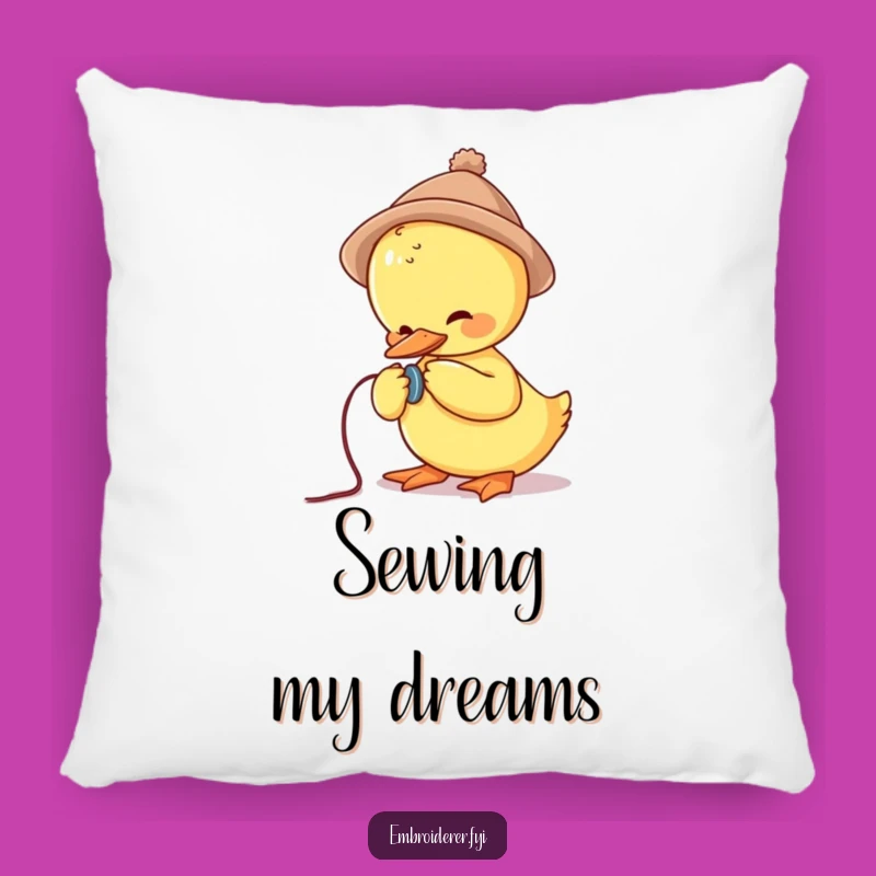 Funny Duck Sewing Button Pillow: Snuggle Up With Charming Comfort