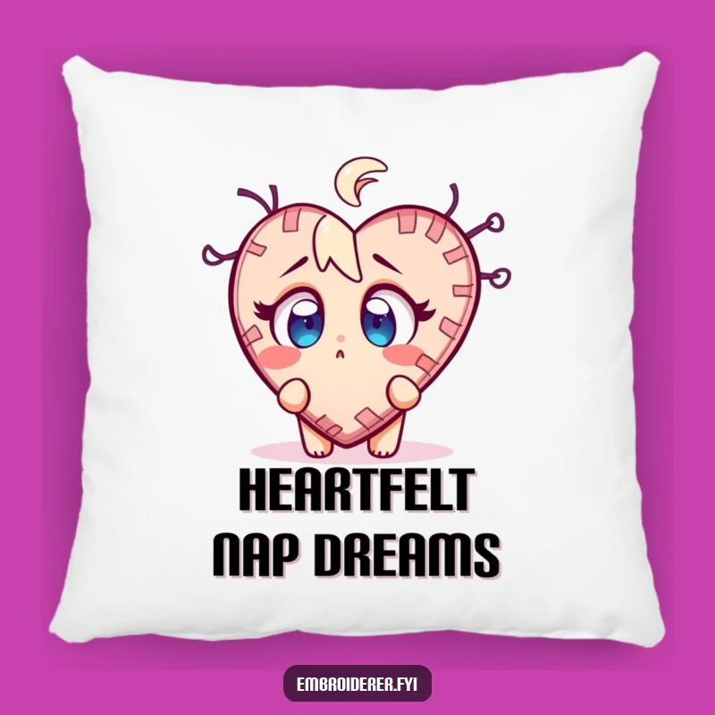 Funny Stitch Surprise Pillow - Wobbly Heart Creator, Cozy Sewing Accent