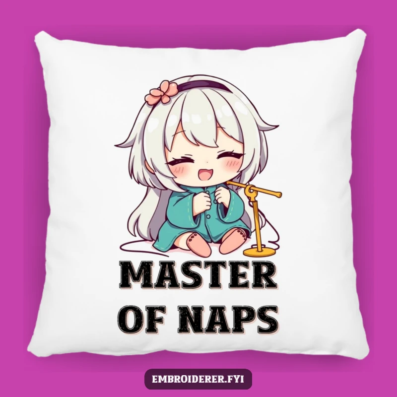 Funny Pillow: Winking Crafter Comfort, Hilarious Accent for Sewing Lovers