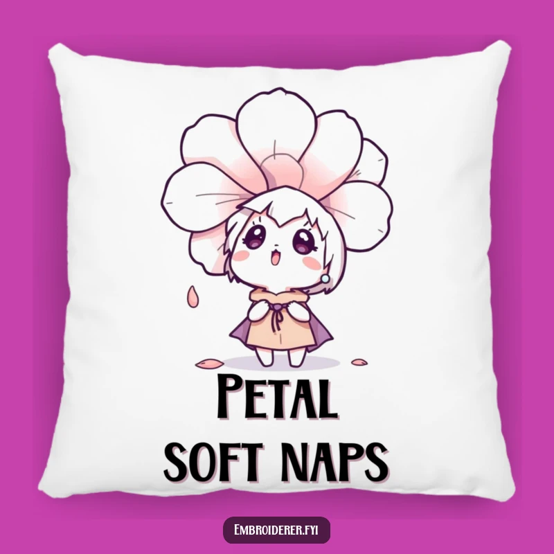 Funny Surprised Petal Pillow - Cozy Accent for Dreamers