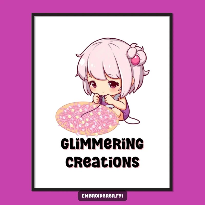 Funny Crafter Digital Art: Beading Artist, Instant Download Hobbyist Gift