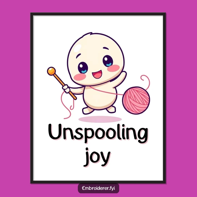 Funny Seamstress Digital Art: Thread Chasing Print, Instant Comical Gift