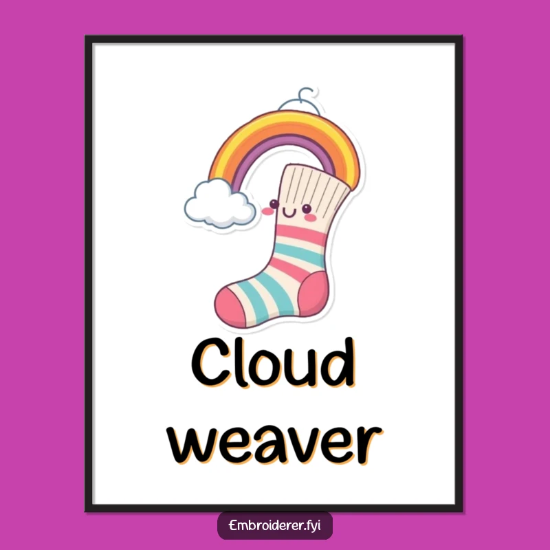 Funny Sock Rainbow Digital Art - Instant Creative Download