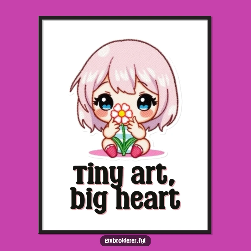 Funny Focused Embroiderer Digital Art: Precise Crafting Wall Decor!
