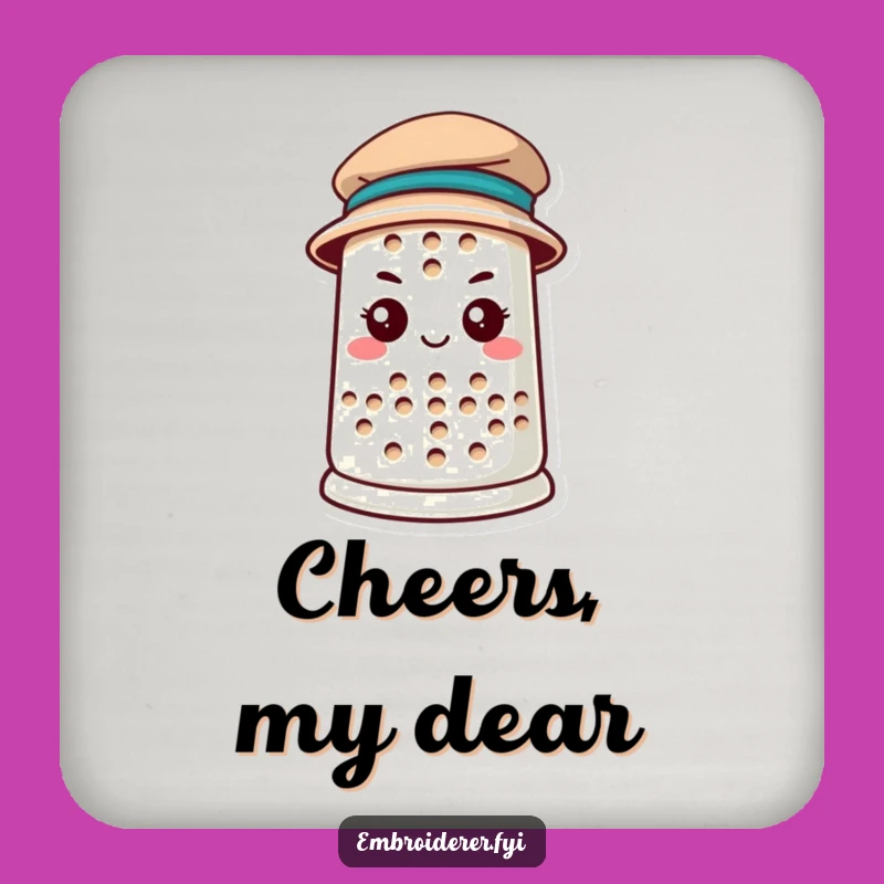 Funny Thimble Drink Coasters: Protect Surfaces with Determined Style