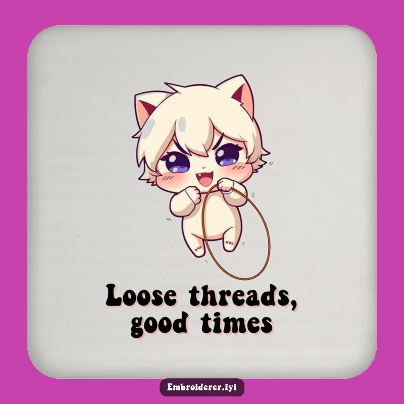 Funny Drink Coaster: Mischief Character Protecting Surfaces, Great Funny Gift Set