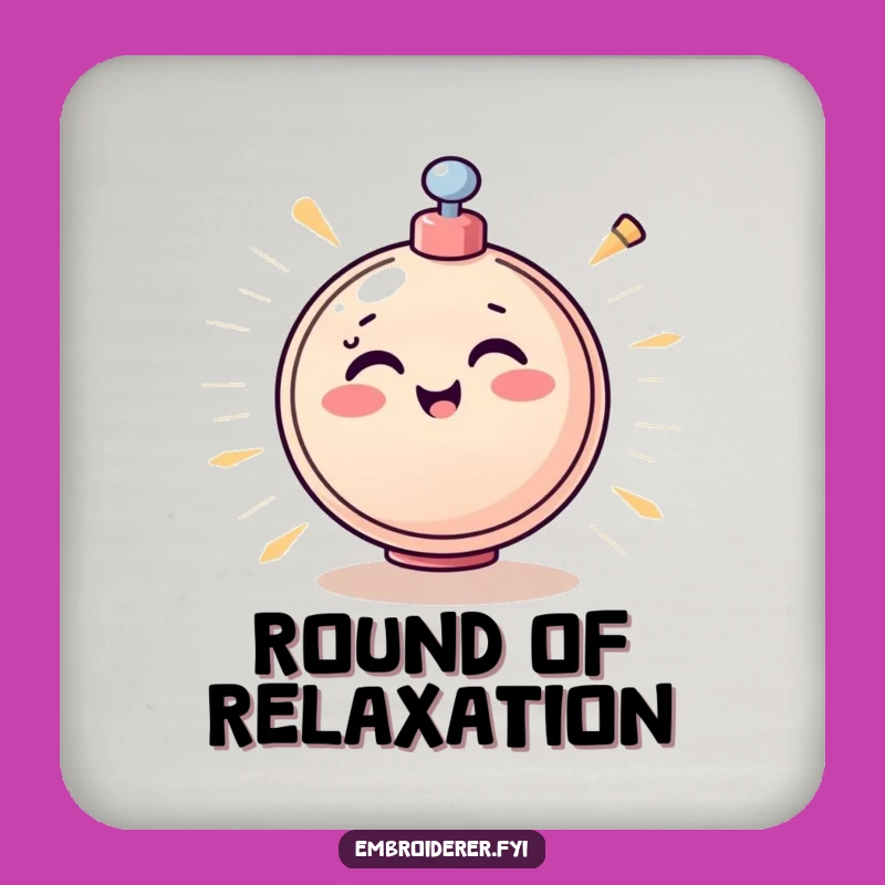 Cheerful Bobbin Drink Coaster: Protect Surfaces with Sewing Energy