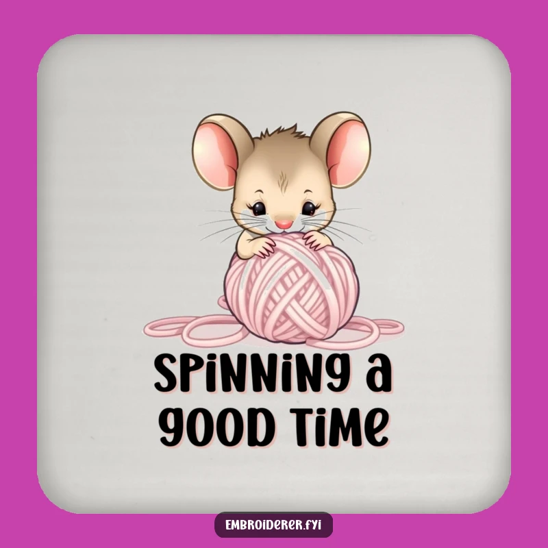 Funny Mouse Yarn Coaster: Protect Surfaces with Hilarious Crafty Style