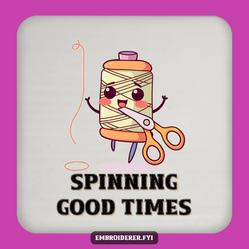 Funny Dancing Spool Drink Coasters: Protect Surfaces with Playful Charm