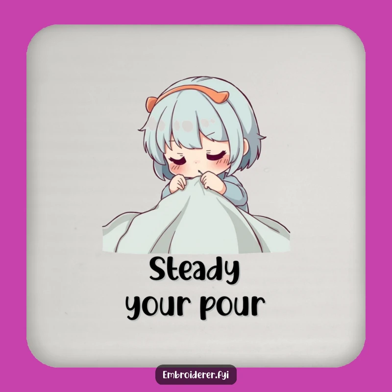 Funny Focused Stitcher Coasters: Protect Surfaces with Sewing Style, Unique Funny Gift