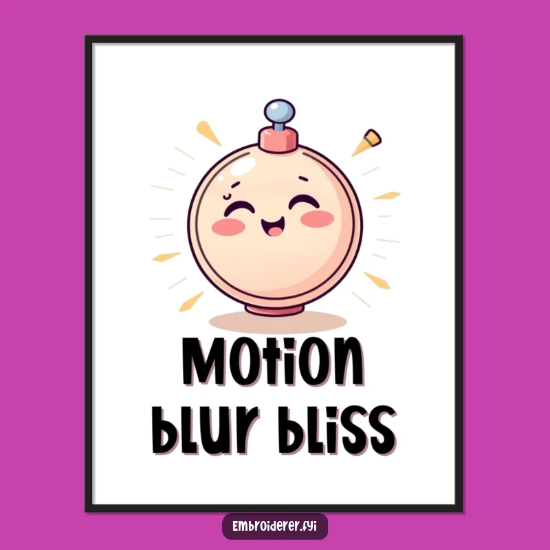 Cheerful Bobbin Poster: Dynamic Wall Art for Sewing Spaces