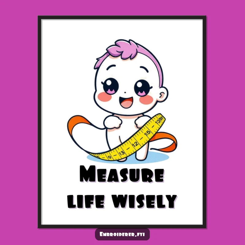 Funny Measuring Character Poster: Add Cheerful Crafty Decor!