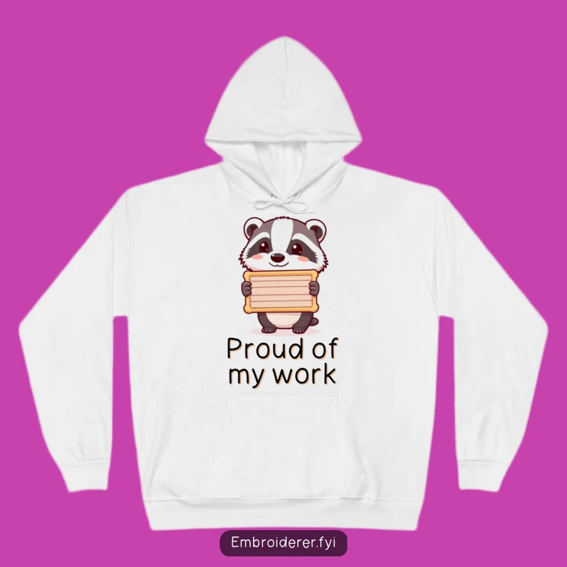 Funny Badger Stitch Hoodie: Cozy & Hilarious Comfort for Proud Crafters