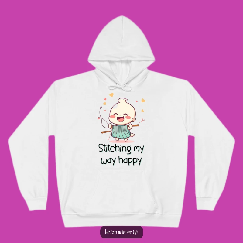 Funny Sewing Hoodie: Cheerful Laughing Stitcher's Speed Comfort for Crafters
