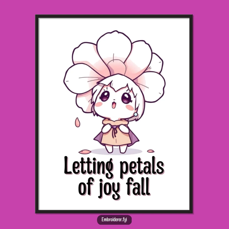 Free Printable Wall Art: Flower Petal Surprise - Downloadable Gentle & Funny Decor