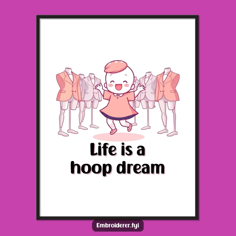 Free Printable Wall Art: Hoopla Joy - Funny Downloadable for Craft Room Vibes