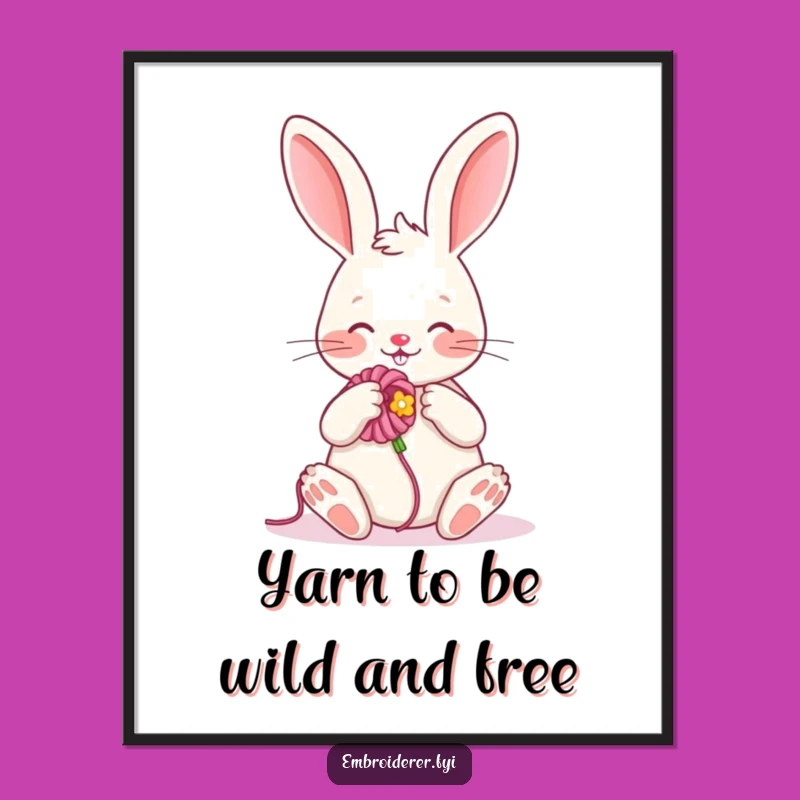 Funny Free Printable Rabbit Flower Wall Art: Hilarious Downloadable Decor for Cozy Spaces