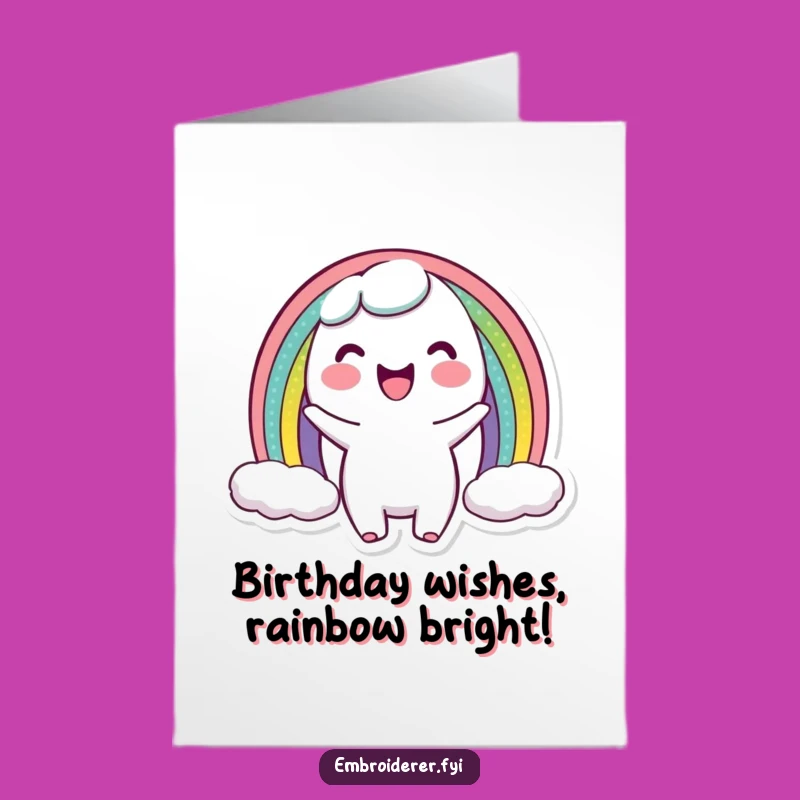 Free Printable Rainbow Birthday Card: Joyful Stitcher - Cheerful DIY Downloadable Gift