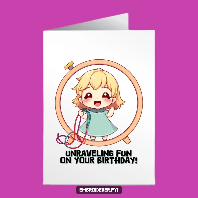 Free Printable Birthday Card: Colorful Threads of Joy for Your Special Day!