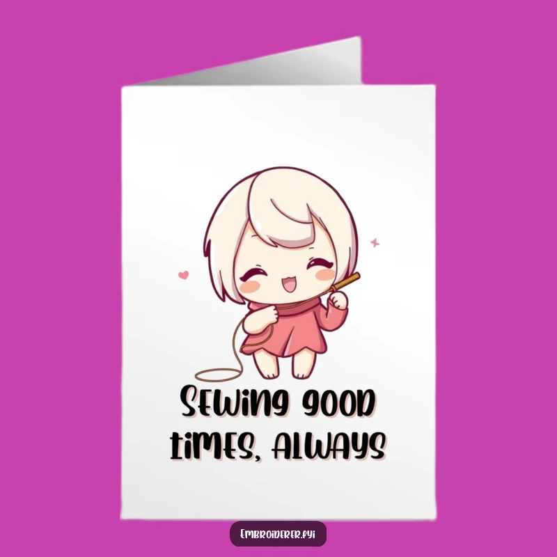 Free Printable Birthday Card: Playful Stitcher Artist, Fun Downloadable Gift!