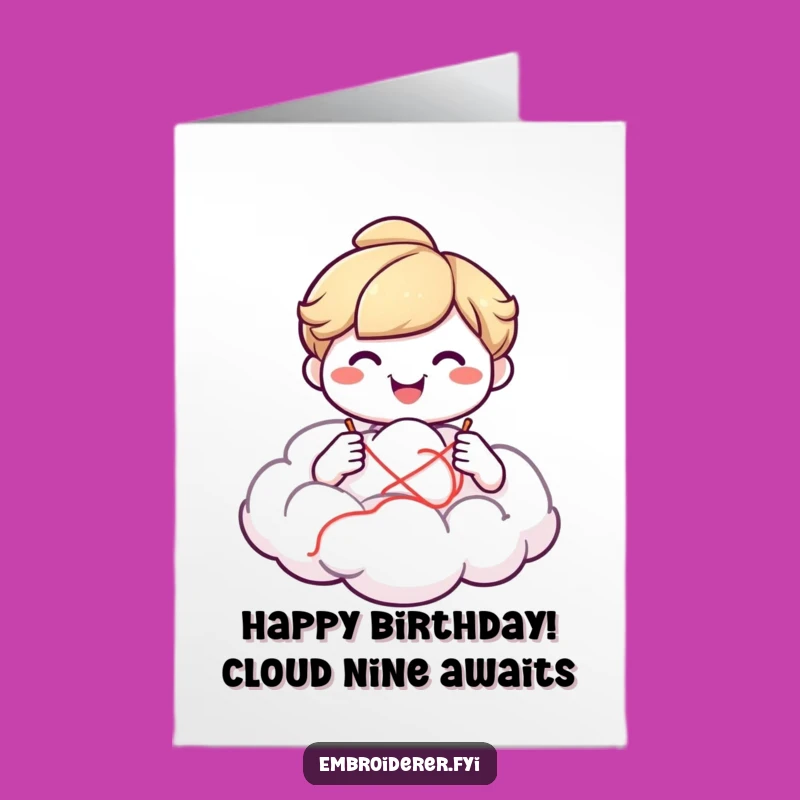 Free Printable Birthday Card: Cloud Creator, Dreamy & Funny Downloadable Gift for a Magical Birthday