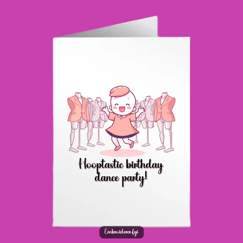 Free Printable Birthday Card: Hoopla Dance - Funny Downloadable for Joyful Celebrations