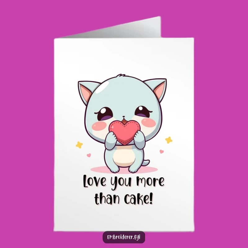 Funny Free Printable Birthday Card: Wonky Heart Character, Sweet Downloadable Gift